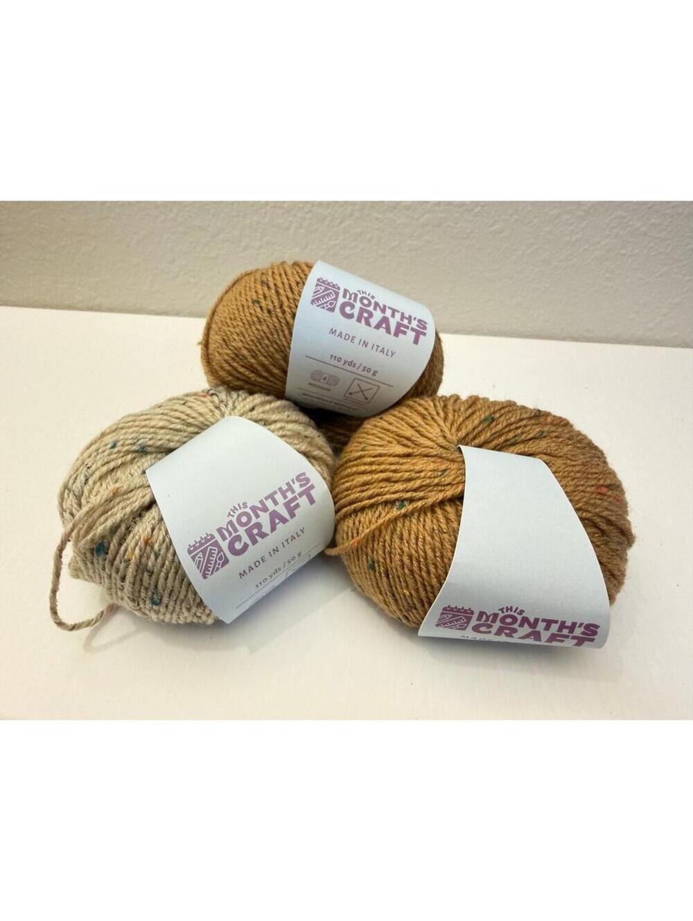 This Month's Craft Yarn 3 Skeins Made in Italy